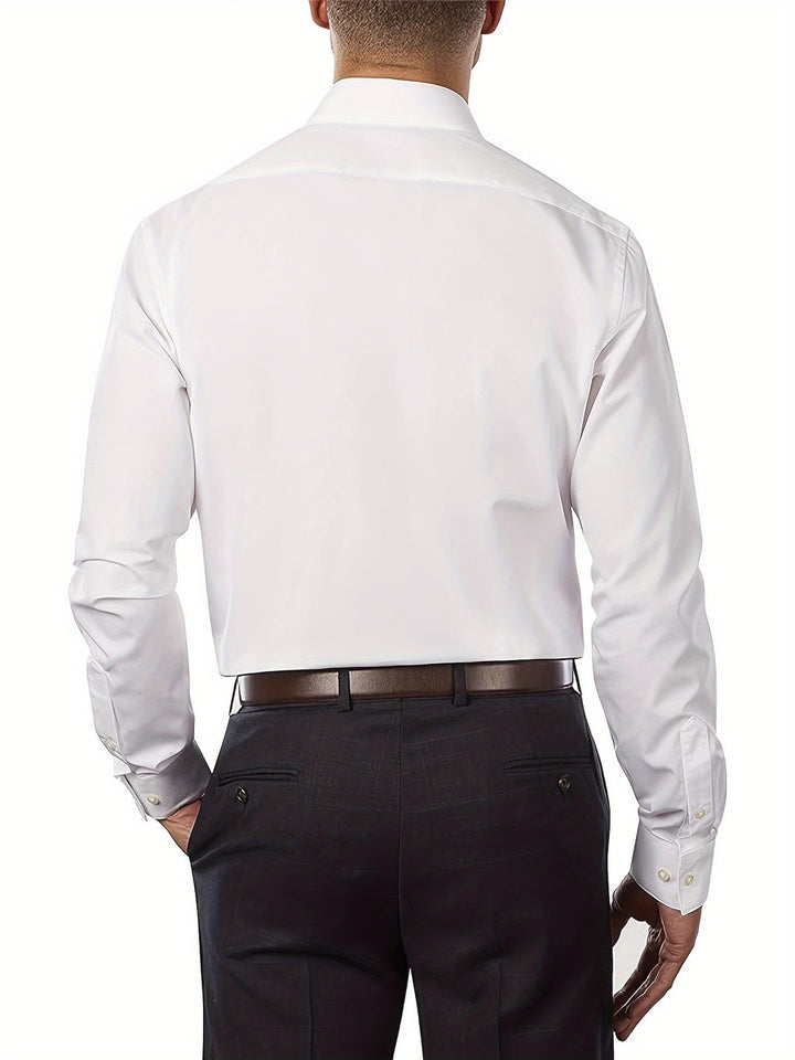 Chemise pour Homme | Classique & Formelle | Couleur Unie | Mélange Coton-Polyester