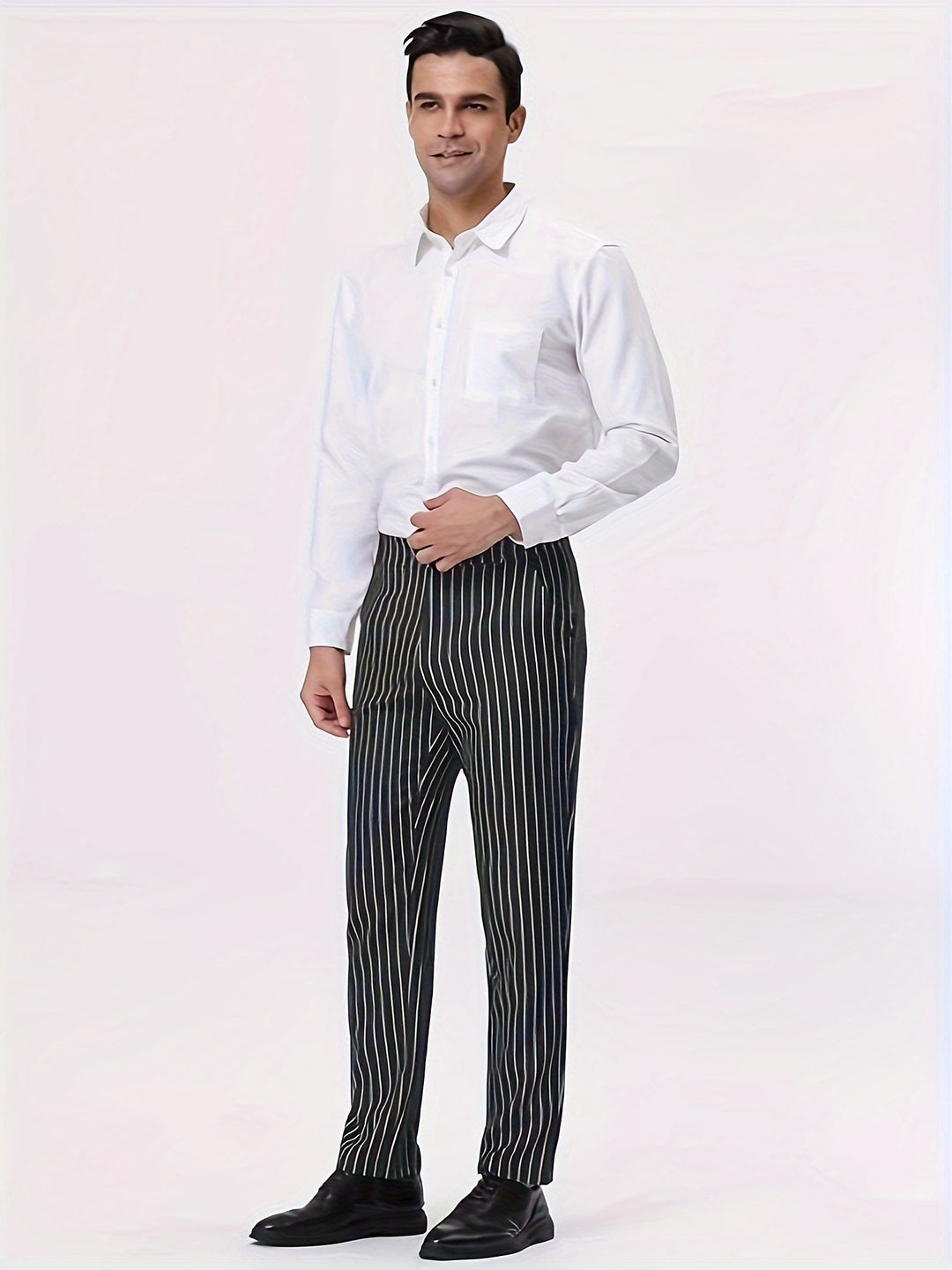 Pantalon Homme | Rayé & Décontracté | Avec Poches & Coupe Confortable | Extérieur & Quotidien