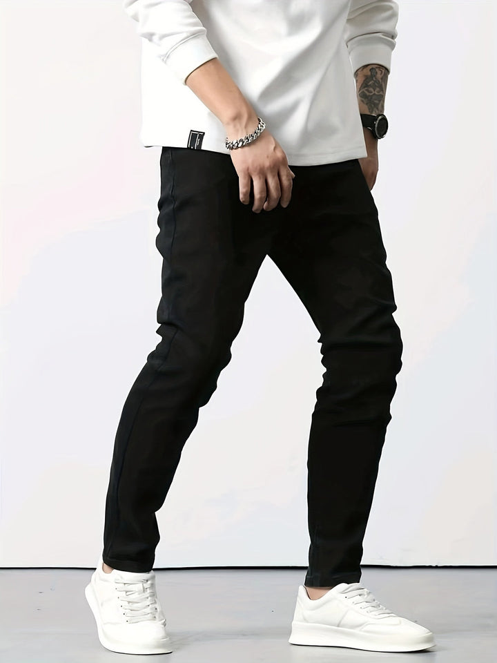 Jeans Heren | Denim Résistant & Coupe Slim | Mélange de Coton avec Poches | Pantalon Casual Outdoor