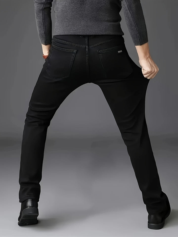 Jeans pour hommes | Coupe slim | Élastique & Tendance | Jambe droite