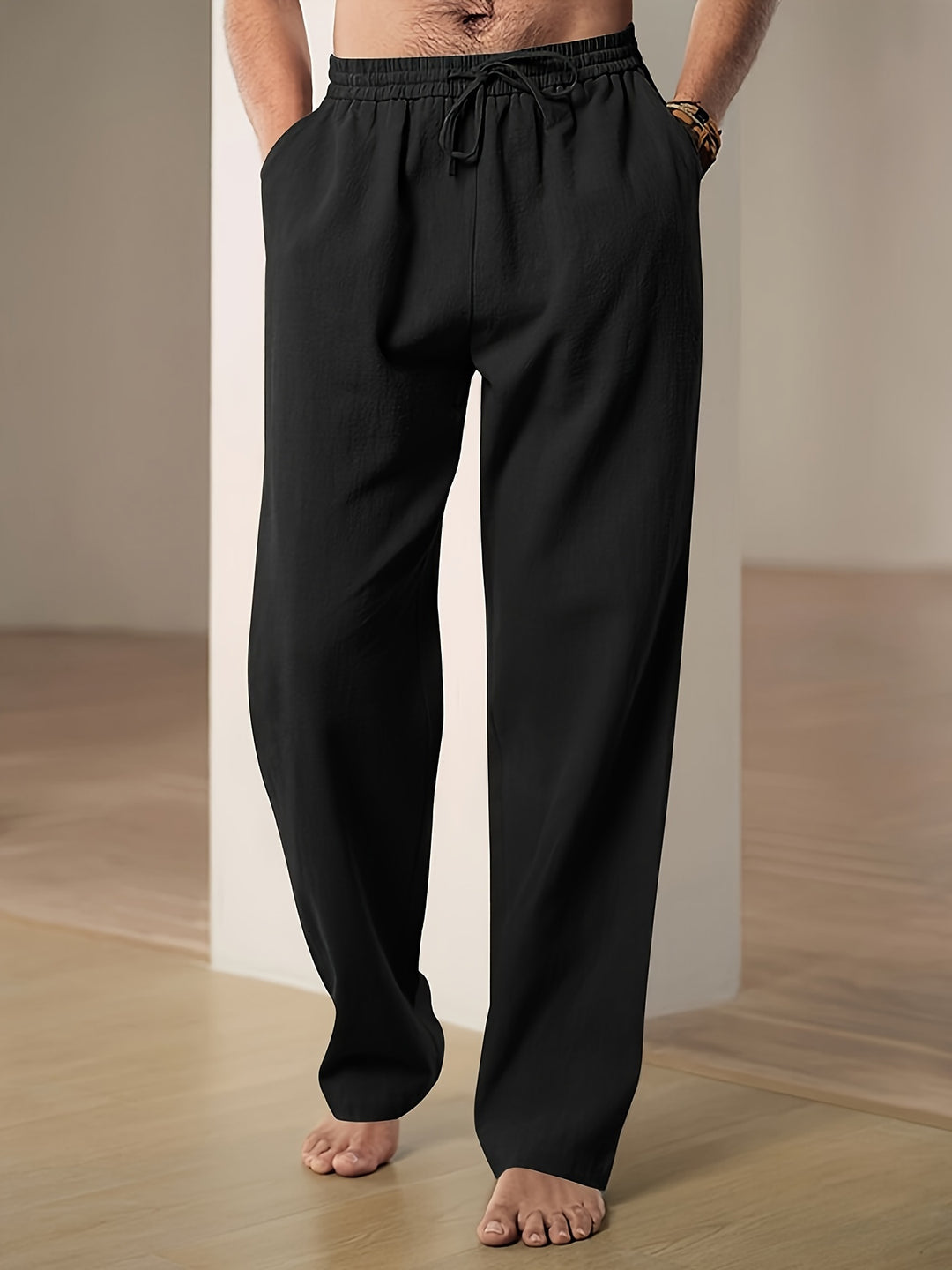 Pantalon Homme | Lin Coton Respirant | Style Classique & Décontracté | Été & Séchage Rapide