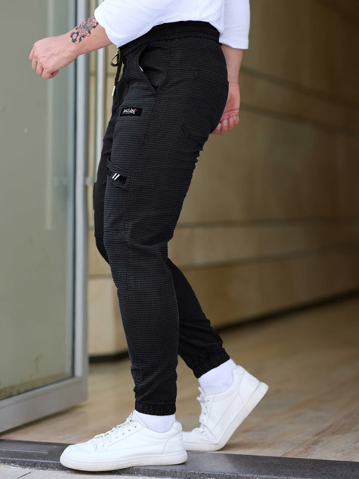 Pantalon de jogging pour hommes | Mélange de coton et cordon de serrage | Décontracté et confortable