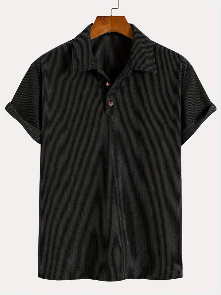 Chemise pour homme | Velours côtelé & Respirant | Manches Courtes | Coton Premium