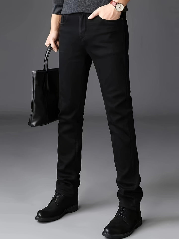 Jeans pour hommes | Coupe slim | Élastique & Tendance | Jambe droite
