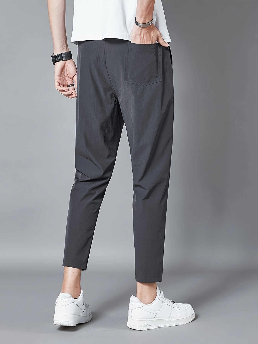 Pantalon Homme | Polyester Léger | Respirant & Élastique | Taille avec Cordon