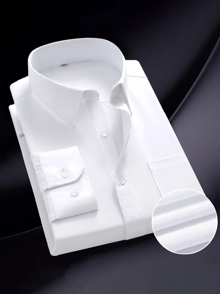 Chemise pour Homme | Classique & Formelle | Couleur Unie | Mélange Coton-Polyester