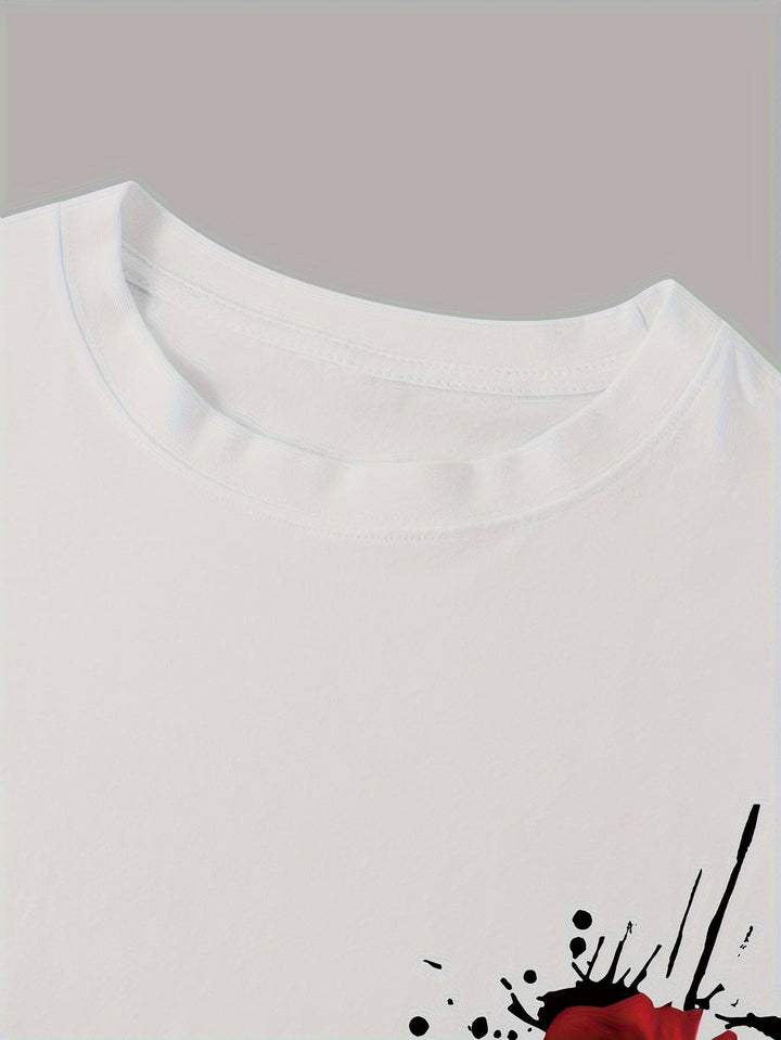 T-shirt Homme | Imprimé Roses | Décontracté & Confortable | Design Unique