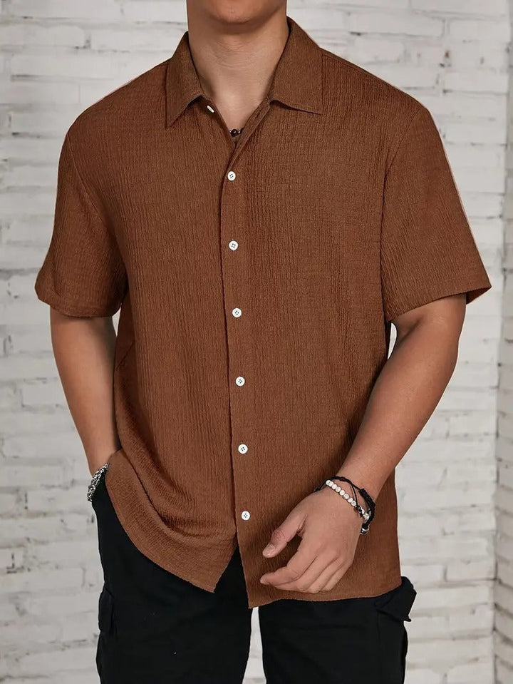 Chemise pour homme | Classique élégante & Légère | Manches Courtes & Fermeture à Boutons