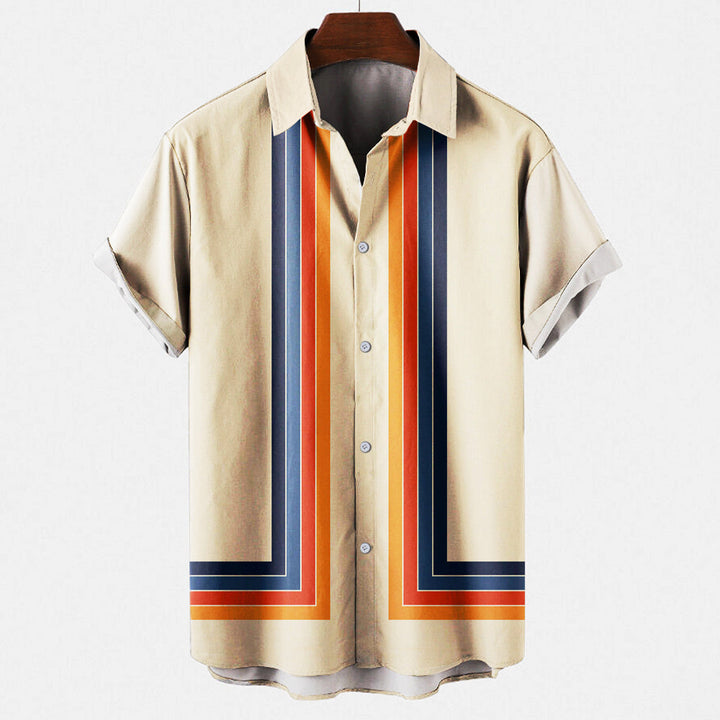 Chemise Rétro pour Hommes | Polyvalente & Confortable | Décontractée & Chic | Style Intemporel