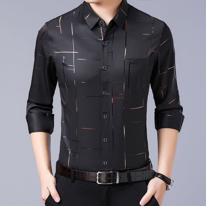 Chemise pour hommes | Anti-rides & Élégante | Design Imprimé Tendance | Style Moderne