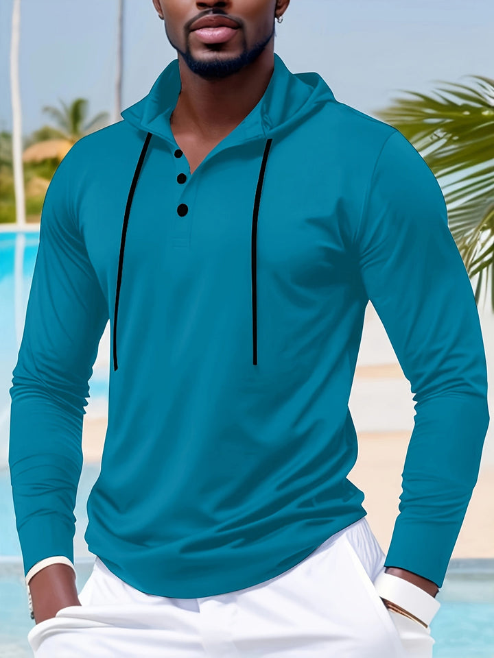 T-shirt Homme | Manches Longues & Capuche | Léger & Respirant | Printemps