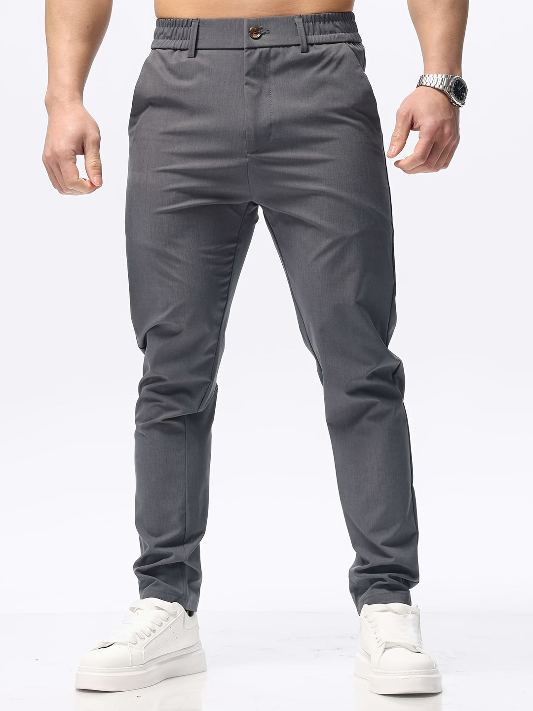 Pantalon homme | Coupe slim | Jambe droite | Professionnel et décontracté