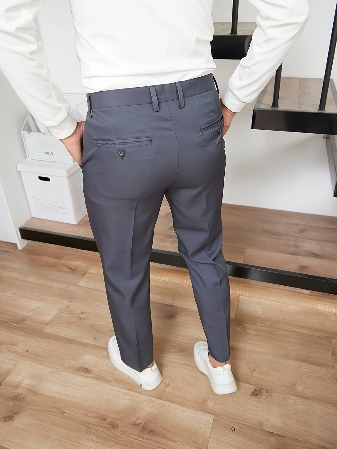 Pantalon Homme | Coupe Ajustée | Ceinture Confortable | Tissu Tissé