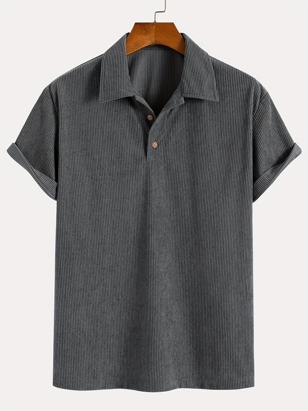 Chemise pour homme | Velours côtelé & Respirant | Manches Courtes | Coton Premium