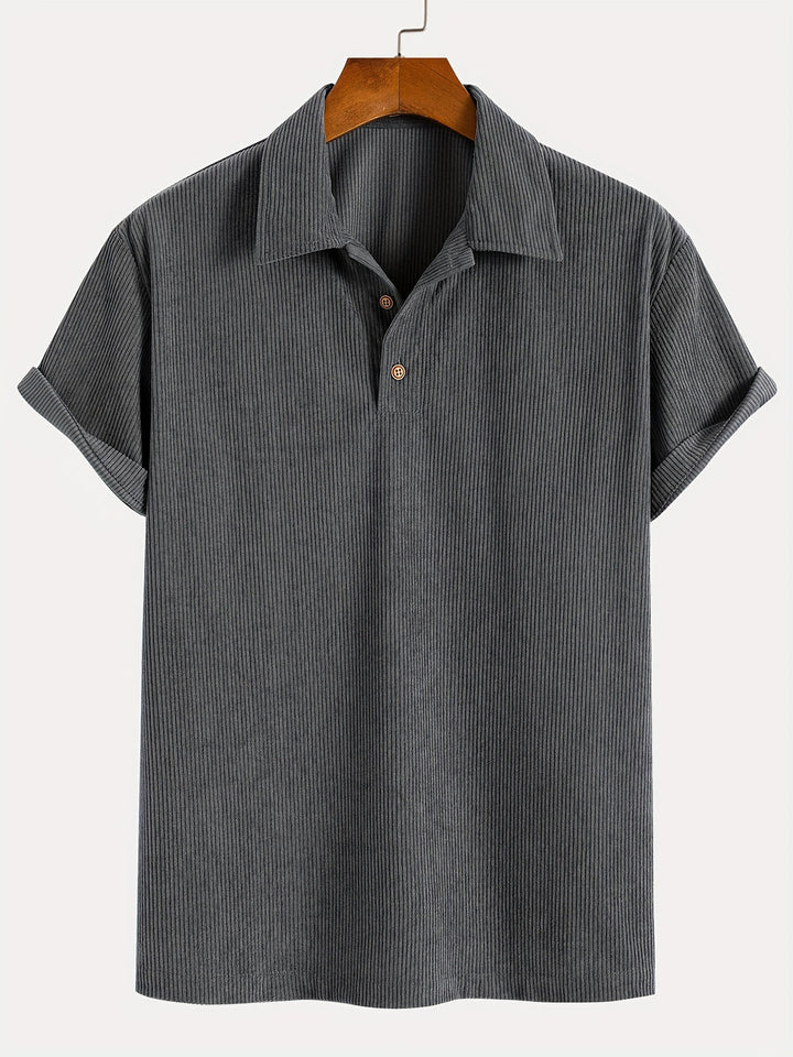 Chemise pour homme | Velours côtelé & Respirant | Manches Courtes | Coton Premium