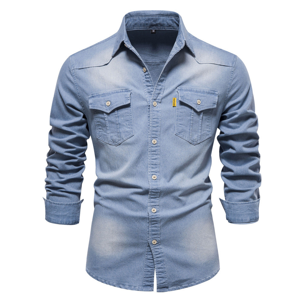 Chemise en denim pour hommes | Casual & Slim Fit | Coton et élasthanne