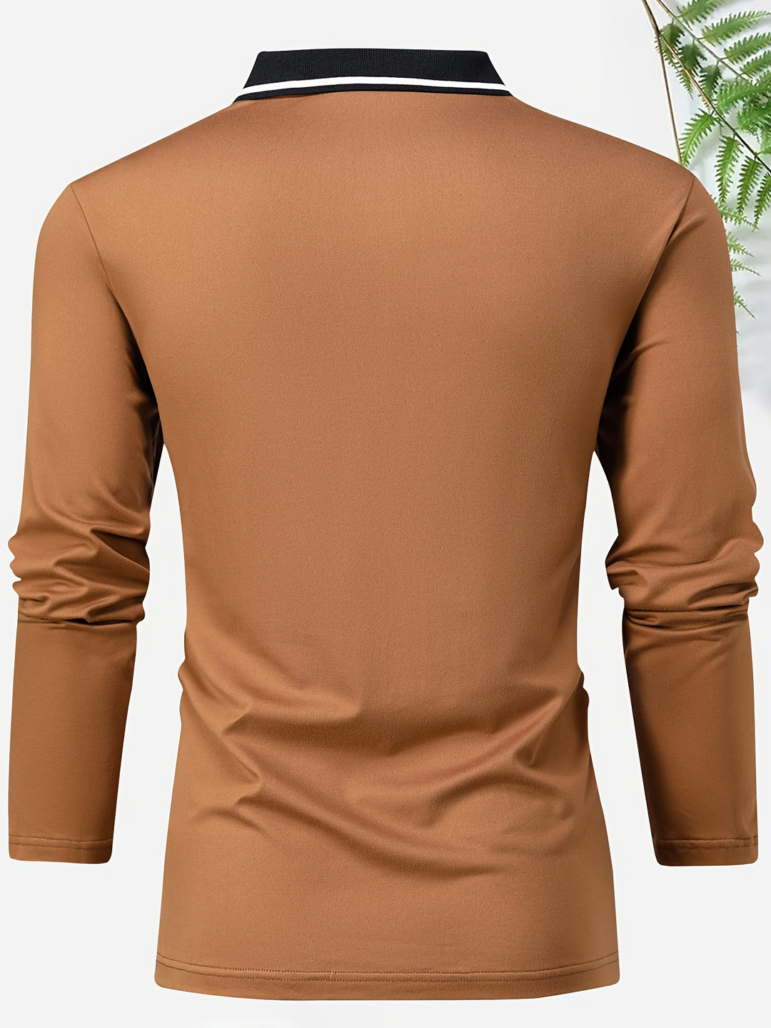 Chemise de Rugby Casual pour Hommes | Col V & Manches Longues | Printemps & Automne | Polo