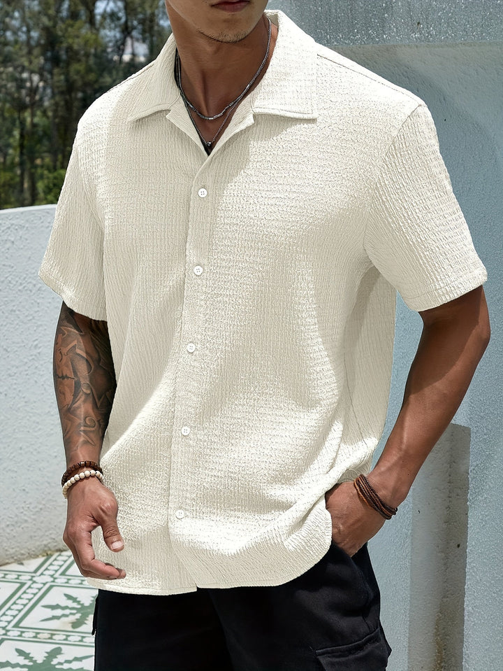 Chemise pour homme | Classique élégante & Légère | Manches Courtes & Fermeture à Boutons