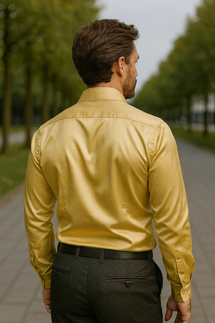 Chemise Homme | Coupe Slim & Luxe | Manches Longues | Pour Looks de Fête & Smoking