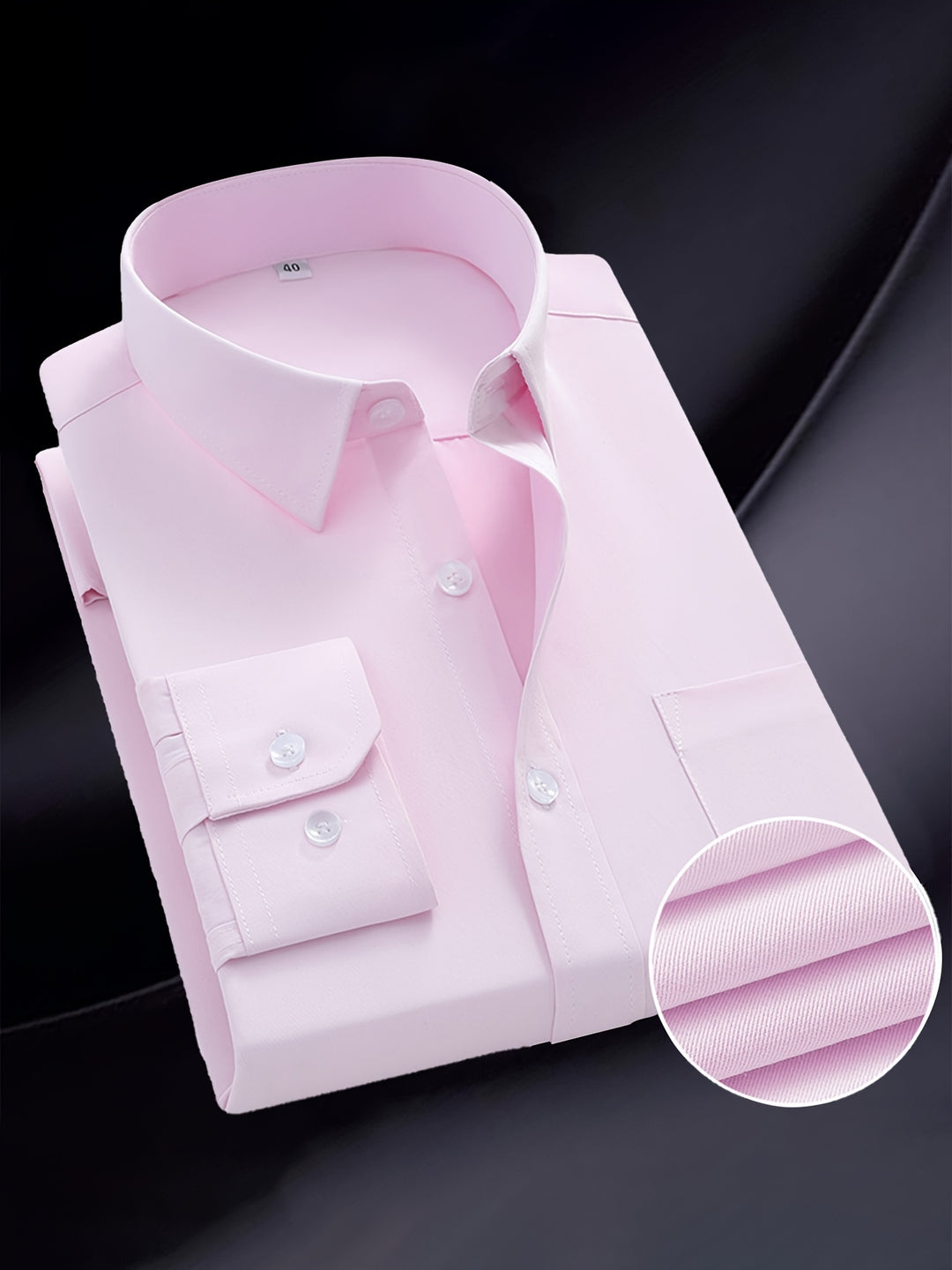 Chemise pour Homme | Classique & Formelle | Couleur Unie | Mélange Coton-Polyester