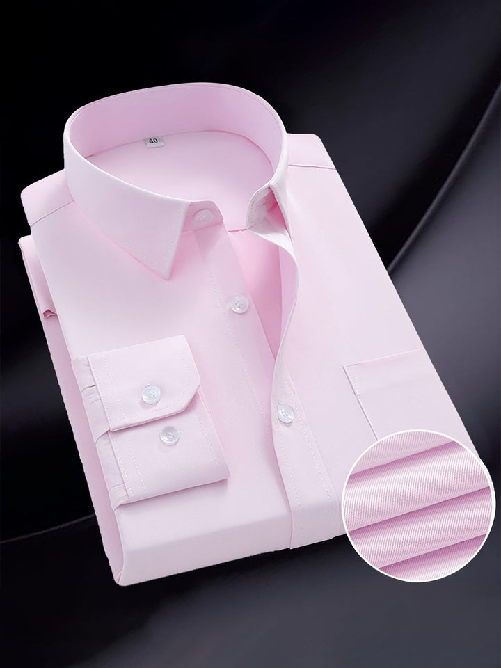 Chemise pour Homme | Classique & Formelle | Couleur Unie | Mélange Coton-Polyester