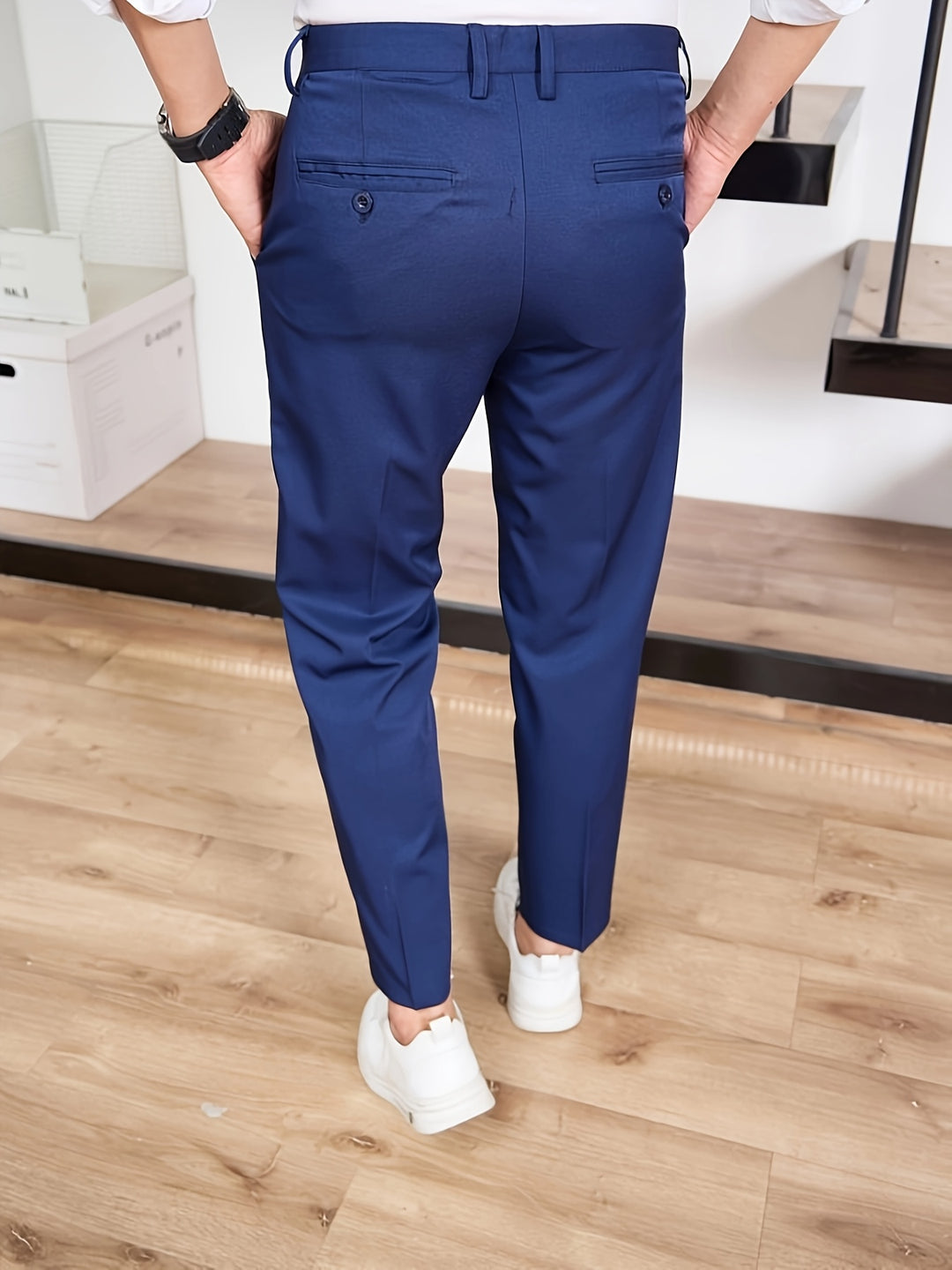 Pantalon Homme | Coupe Ajustée | Ceinture Confortable | Tissu Tissé