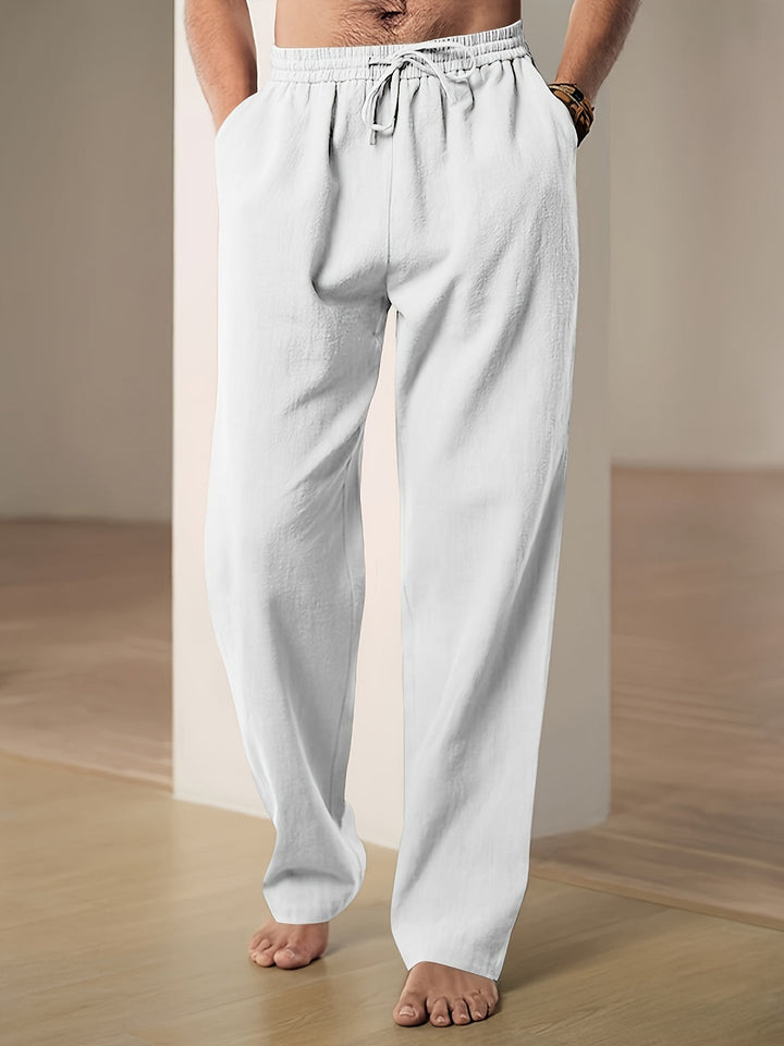 Pantalon Homme | Lin Coton Respirant | Style Classique & Décontracté | Été & Séchage Rapide