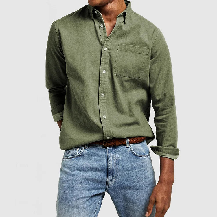 Chemise ample pour hommes | Légère et respirante | Lin de coton | Style estival