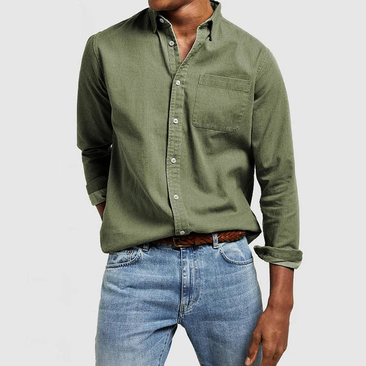 Chemise ample pour hommes | Légère et respirante | Lin de coton | Style estival