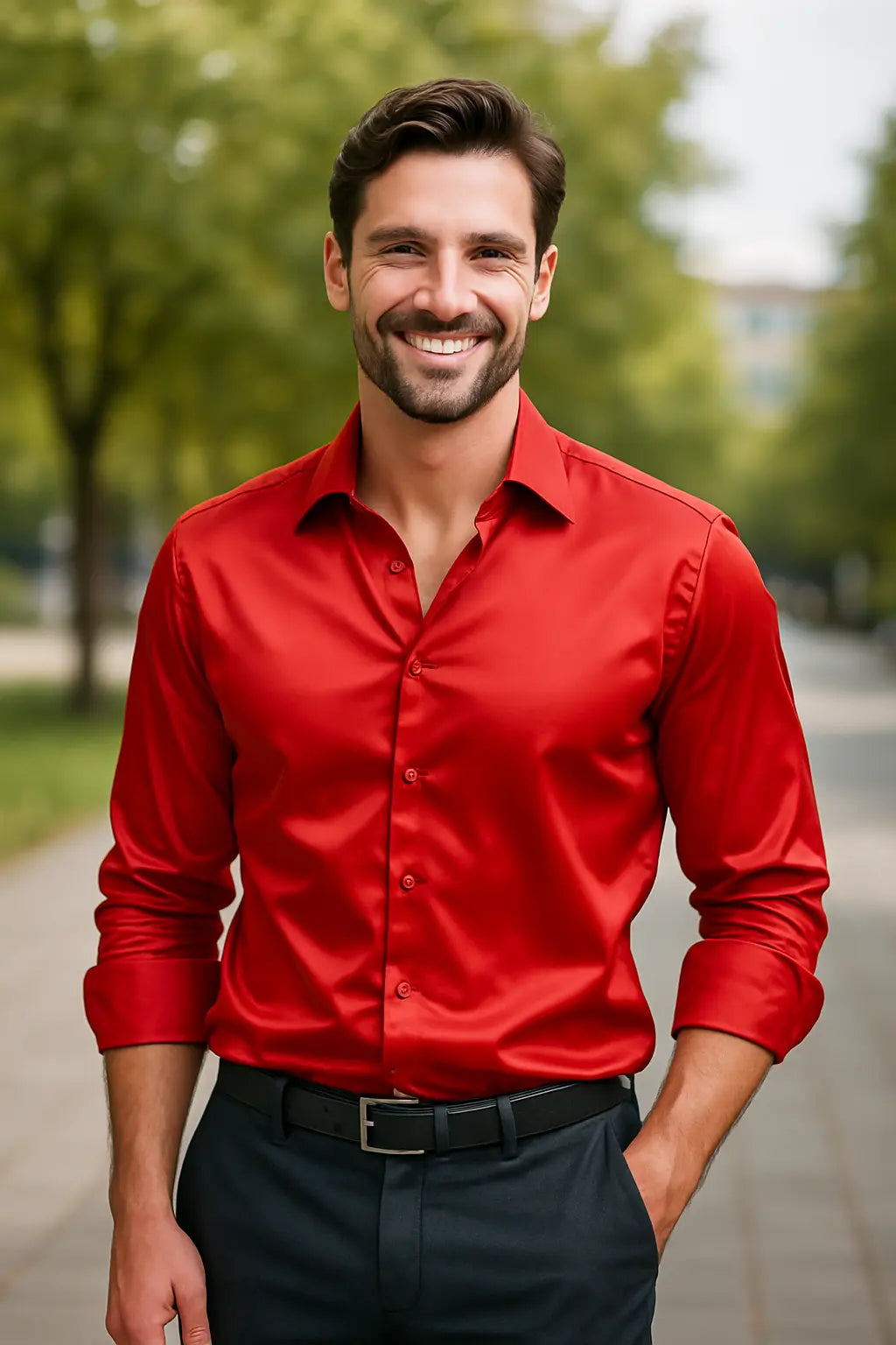 Chemise Homme | Coupe Slim & Luxe | Manches Longues | Pour Looks de Fête & Smoking