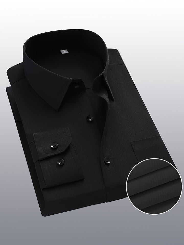 Chemise pour Homme | Classique & Formelle | Couleur Unie | Mélange Coton-Polyester