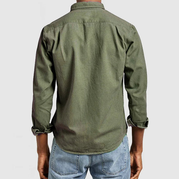 Chemise ample pour hommes | Légère et respirante | Lin de coton | Style estival