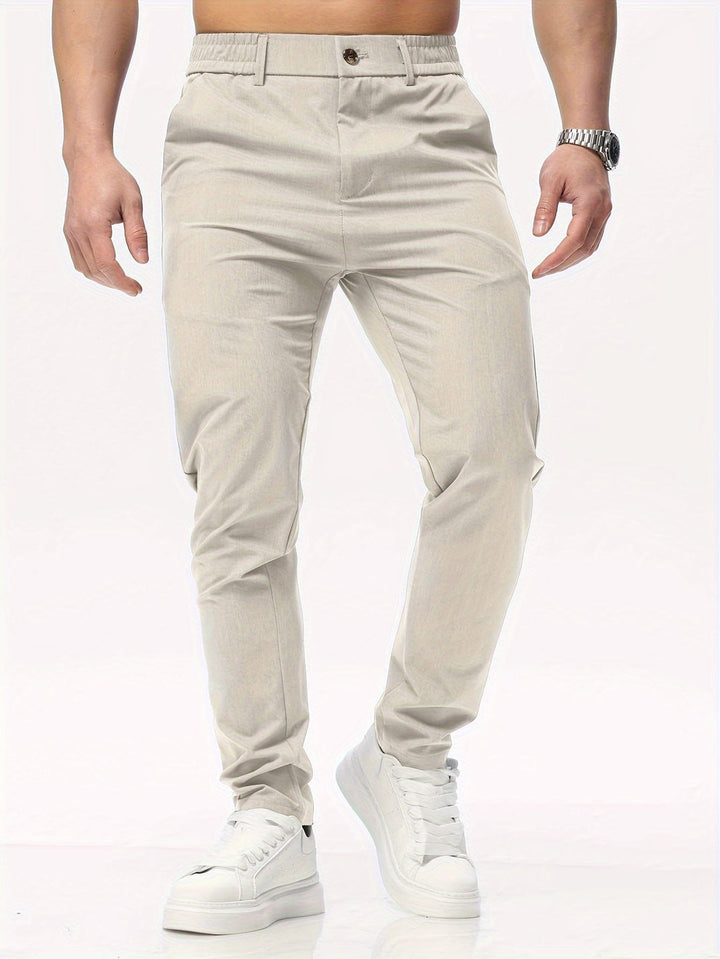 Pantalon homme | Coupe slim | Jambe droite | Professionnel et décontracté