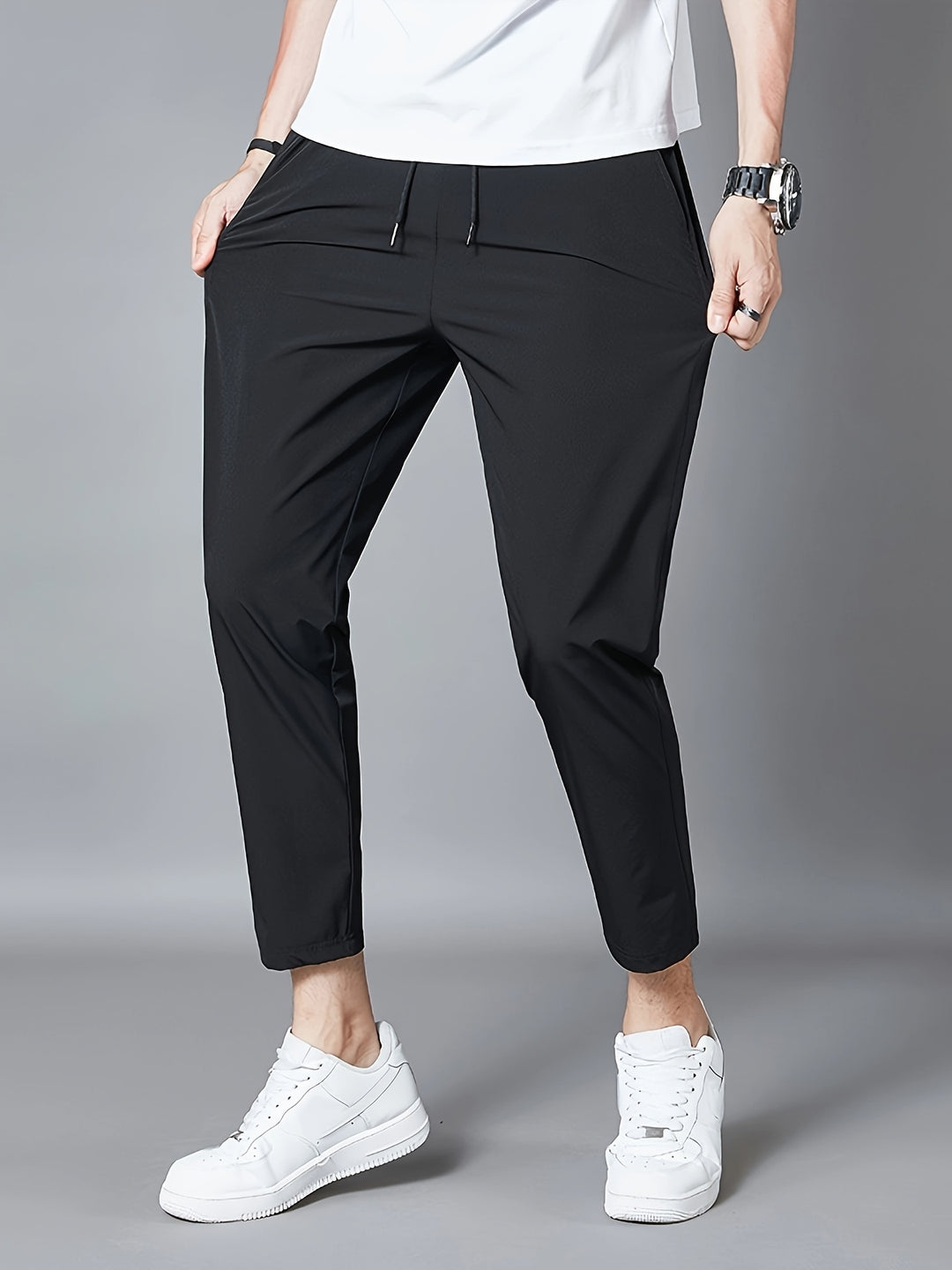 Pantalon Homme | Polyester Léger | Respirant & Élastique | Taille avec Cordon