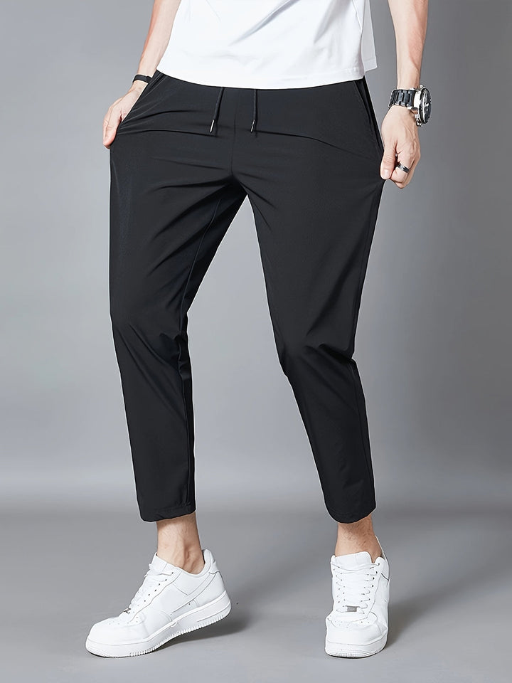 Pantalon Homme | Polyester Léger | Respirant & Élastique | Taille avec Cordon