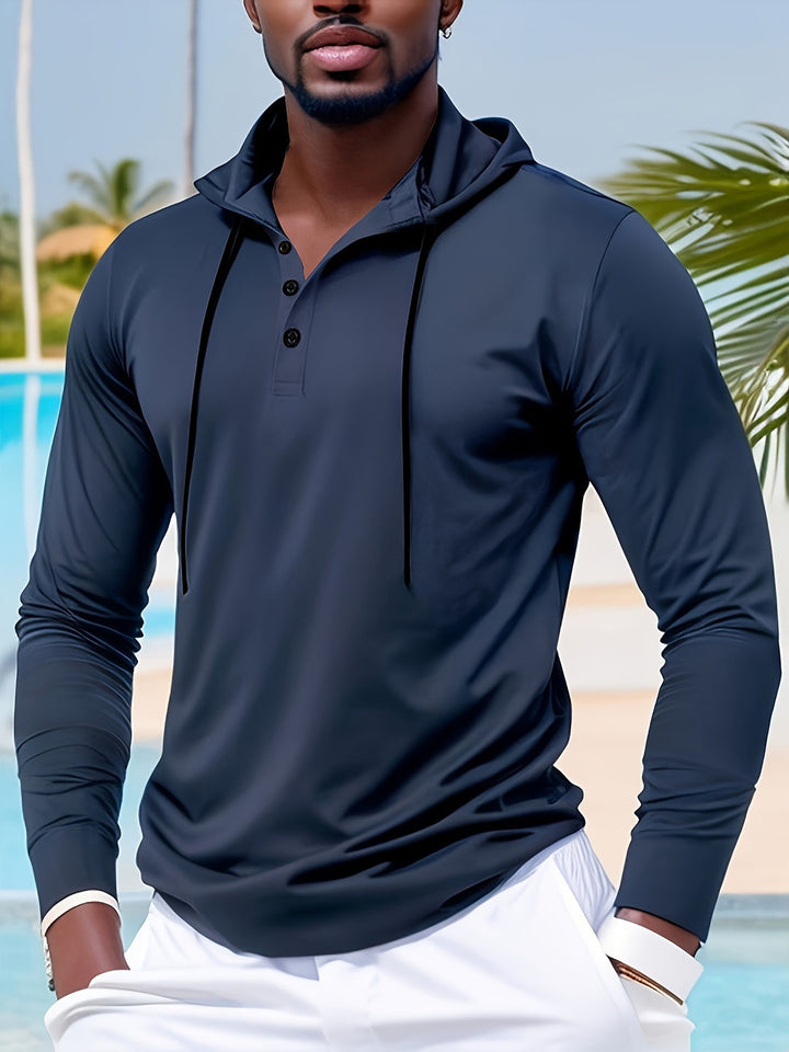 T-shirt Homme | Manches Longues & Capuche | Léger & Respirant | Printemps
