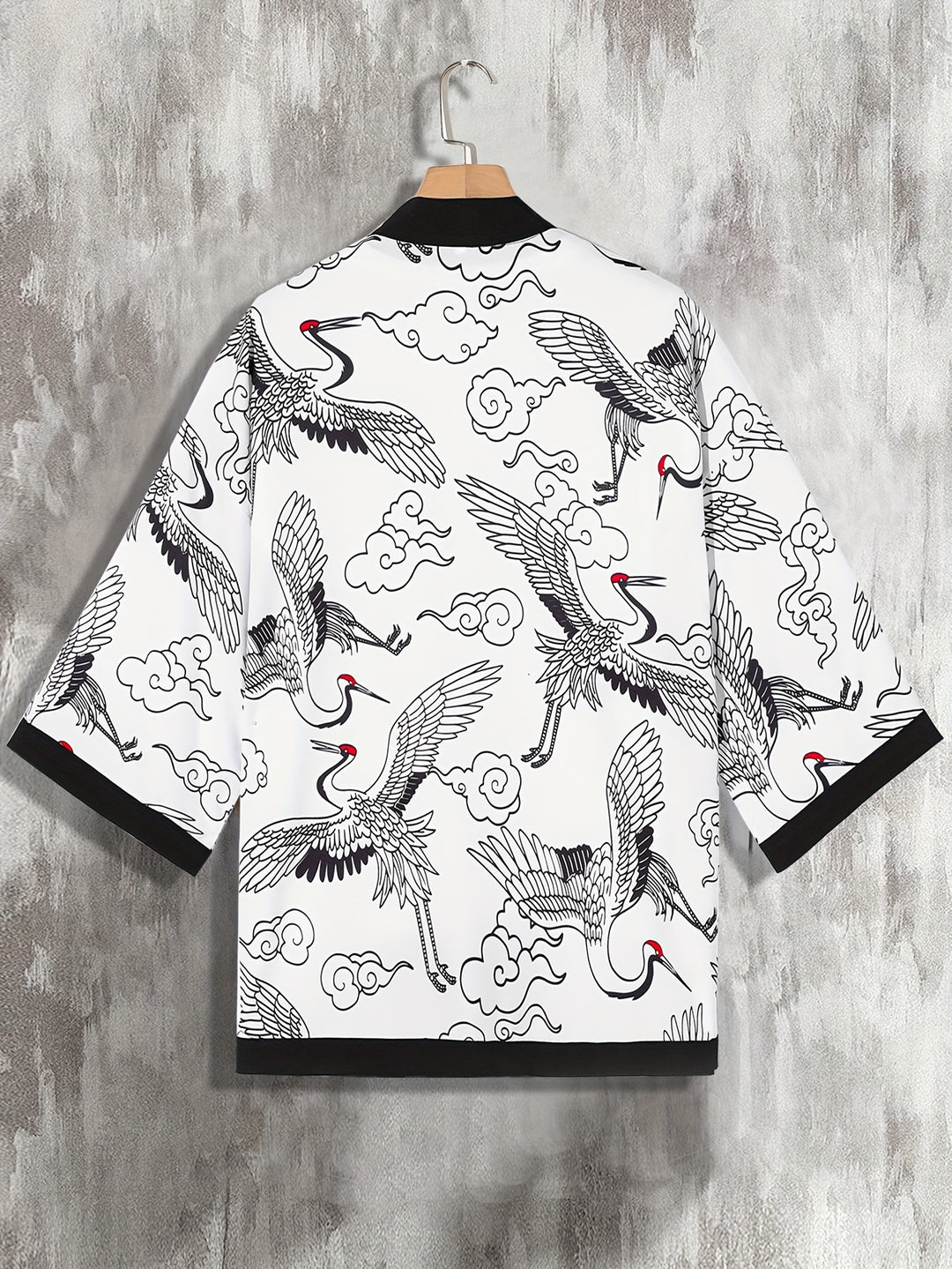 Gilet Kimono d'Été pour Hommes | Léger & Décontracté | Imprimé de Vagues | Manches Courtes