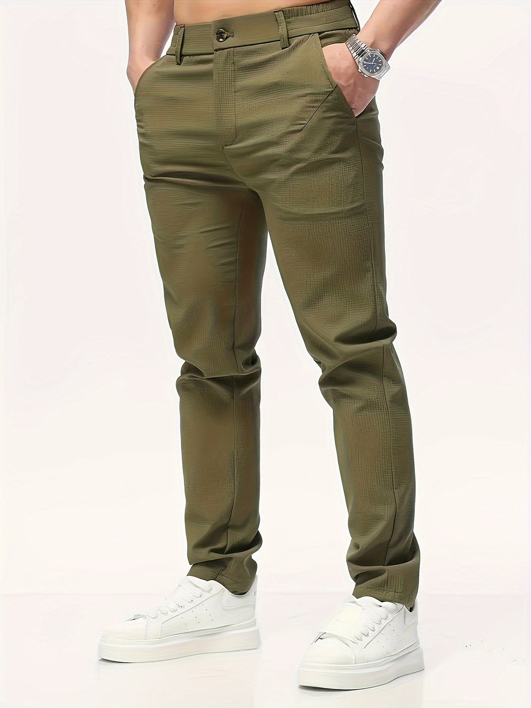 Pantalon Homme | Coupe Normale | Couleur Unie | Confortable