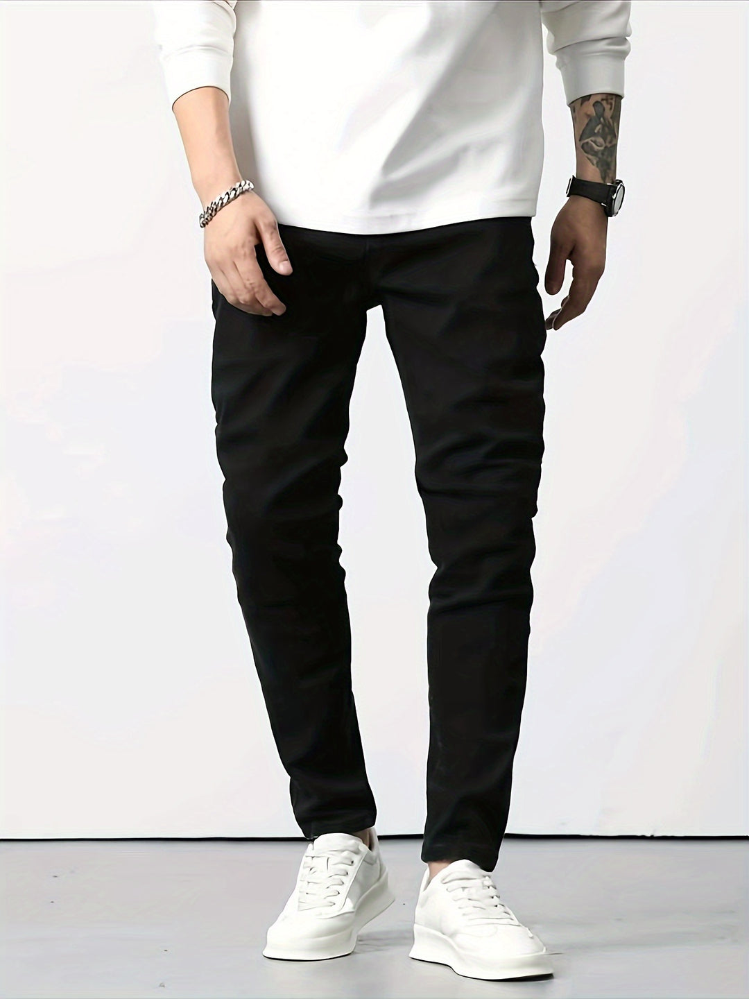 Jeans Heren | Denim Résistant & Coupe Slim | Mélange de Coton avec Poches | Pantalon Casual Outdoor