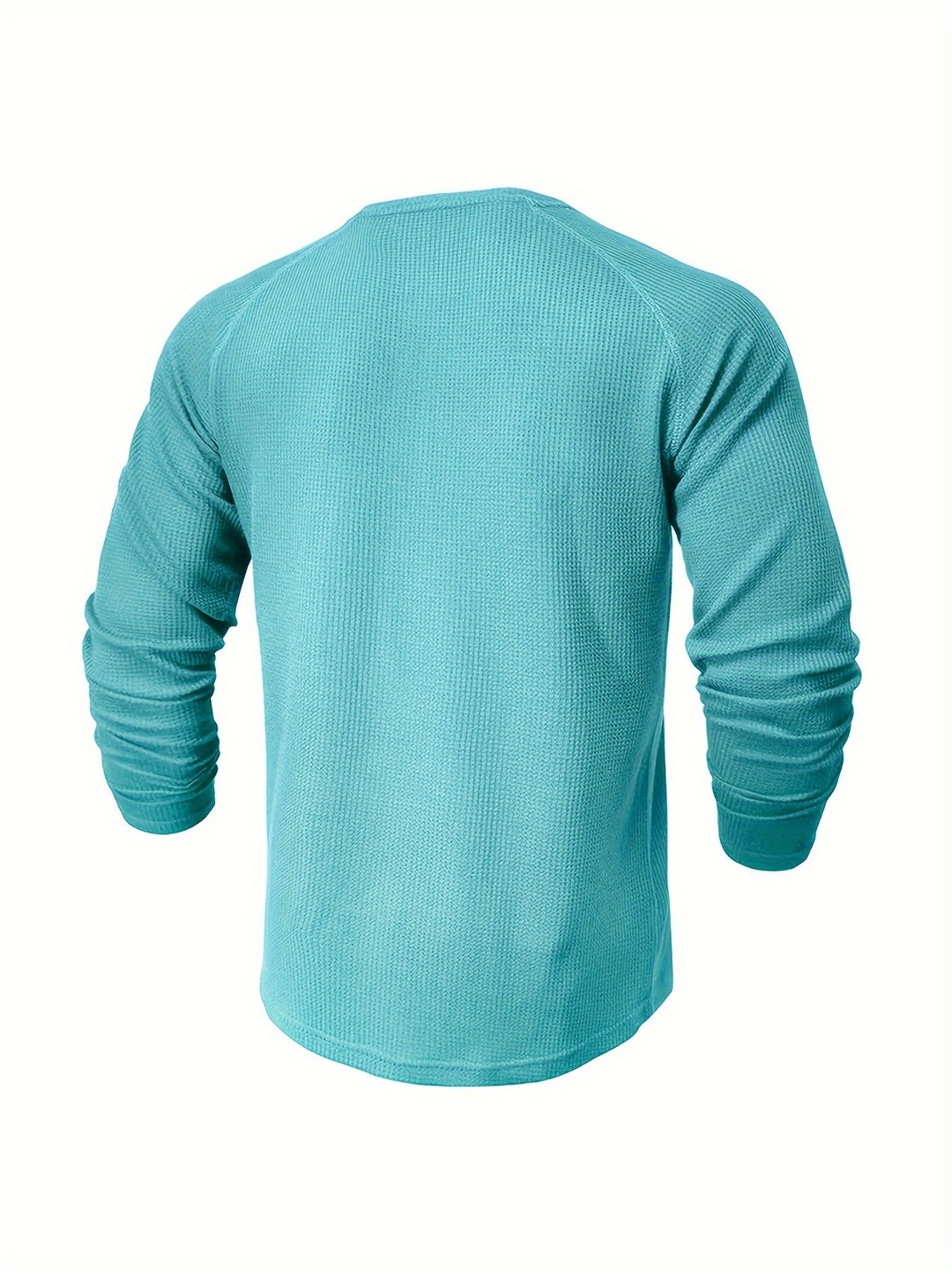 Chemise Henley Ample pour Hommes | Design Uni | Col Rond & Demi-Boutonnage | Manches Longues
