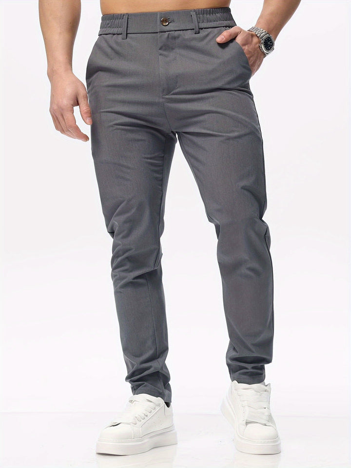 Pantalon homme | Coupe slim | Jambe droite | Professionnel et décontracté
