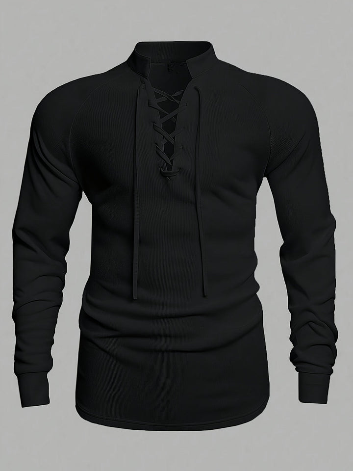 Chemise Homme | Fermeture à lacets | Décontractée & Confortable | Design polyvalent
