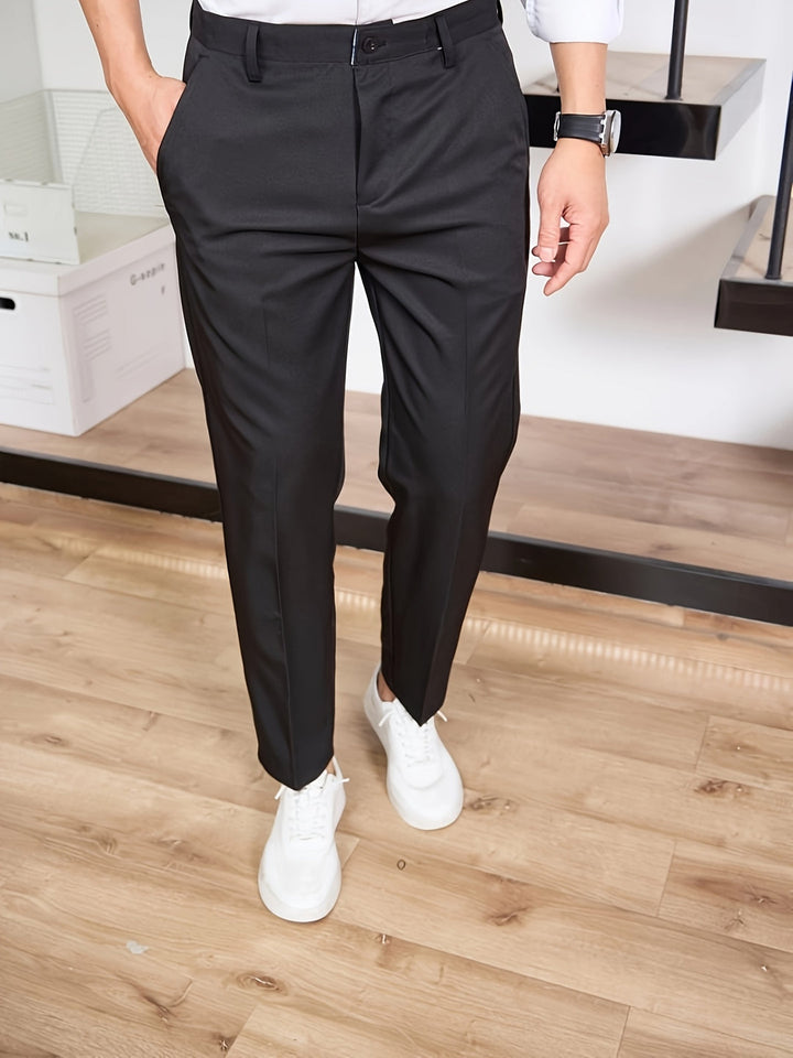 Pantalon Homme | Coupe Ajustée | Ceinture Confortable | Tissu Tissé
