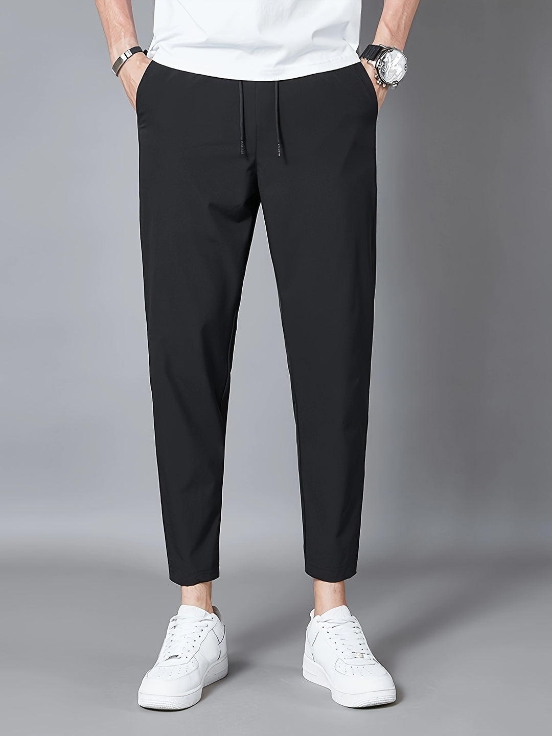 Pantalon Homme | Polyester Léger | Respirant & Élastique | Taille avec Cordon