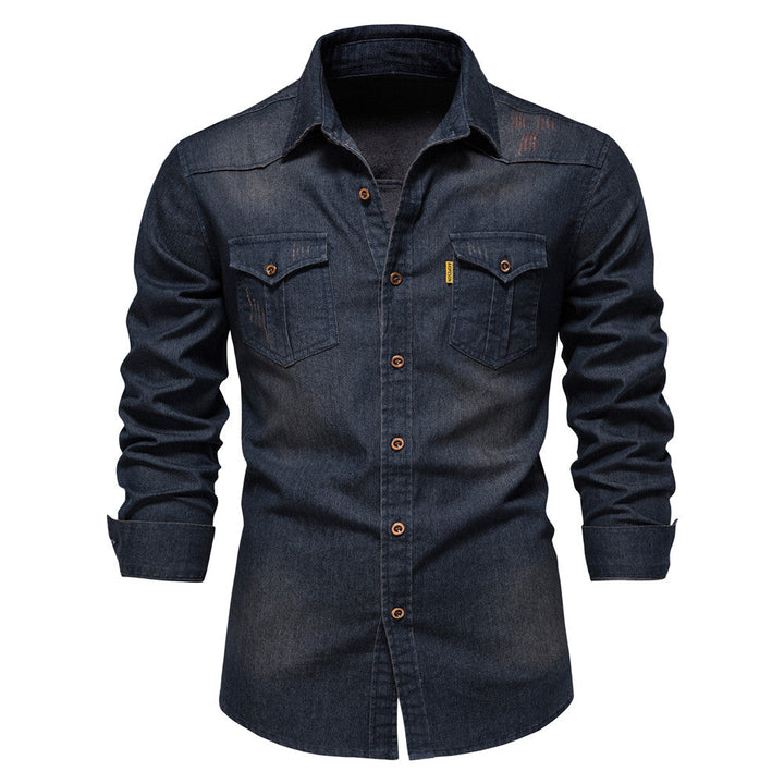 Chemise en denim pour hommes | Casual & Slim Fit | Coton et élasthanne